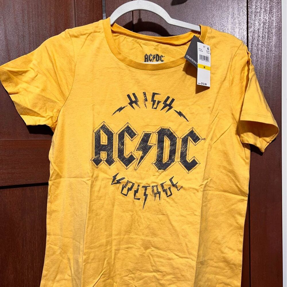 AC/DC High Voltage Yellow Graphic Tee - Men's Shirt
